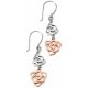 My-jewelry - D4973 - earring flower rose Gold plated in 925/1000 silver