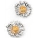 My-jewelry - D4989 - earring fleurr Gold plated rhodium silver 925/1000