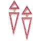 My-jewelry - D5093p - earring triangle trend rose Gold plated and zirconium in 925/1000 silver