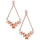 My-jewelry - D5096 - earring-trend rose Gold plated champagne and zirconium in 925/1000 silver