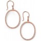 My-jewelry - D5098 - earring oval trend rose Gold plated and zirconium in 925/1000 silver