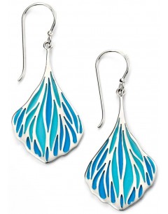 My-jewelry - D5099 - earring trend enamel blue in 925/1000 silver