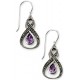 My-jewelry - D5100 - earring trend marcassite and amethyst in 925/1000 silver