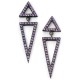 My-jewelry - D5093m - earring triangle trend-plated cobalt and zirconium in 925/1000 silver