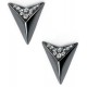 My-jewelry - D5097 - earring triangle trend-plated cobalt and zirconium in 925/1000 silver