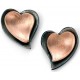 My-jewelry - D5109 - earring hearts rose Gold plated oxidiser in 925/1000 silver