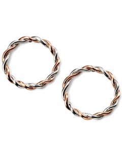 My-jewelry - D5111 - earring rose Gold plated and rhodium-plated in 925/1000 silver