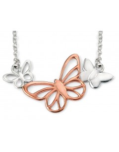 My-jewelry - D3657 - Necklace butterfly rose Gold plated in 925/1000 silver