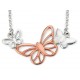 My-jewelry - D3657 - Necklace butterfly rose Gold plated in 925/1000 silver