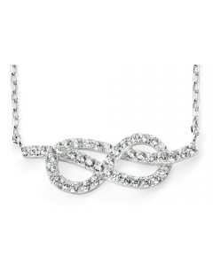 My-jewelry - D3741uk - Sterling silver trend infinity with zirconium necklace
