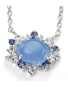 My-jewelry - D3745 - Collar trend cat eye blue and zirconium in 925/1000 silver