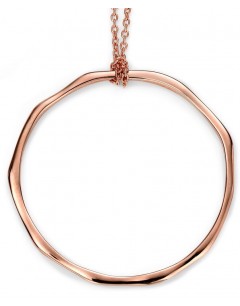 My-jewelry - D3748 - Necklace trend circle rose Gold plated in 925/1000 silver