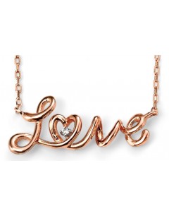 My-jewelry - D3754 - Collar trend Love rose Gold plated in 925/1000 silver