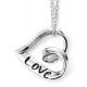 My-jewelry - D3805 - Necklace Love rhodium-plated in 925/1000 silver