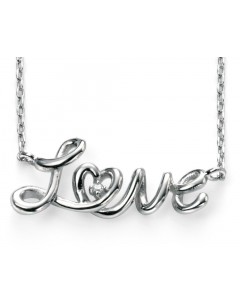 My-jewelry - D3806 - Necklace Love rhodium-plated in 925/1000 silver