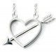 My-jewelry - D3821 - Necklace arrow cupid rhodium-plated in 925/1000 silver