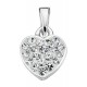 Necklace heart and zirconium in 925/1000 silver