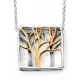 My-jewelry - D3828 - Necklace tree of life trend rhodium-plated and Gold-plated in 925/1000 silver