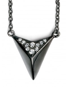 My-jewelry - D3918 - Collar trend-plated colbalt and zirconium in 925/1000 silver