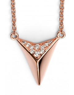 My-jewelry - D3919c - Collar trend rose Gold plated and zirconium in 925/1000 silver