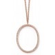 My-jewelry - D3922 - Collar trend oval rose Gold plated and zirconium in 925/1000 silver