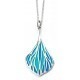 My-jewelry - D3923 - Collar trend, enamel blue in 925/1000 silver