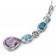 My-jewelry - D3744 - Collar trend, amethyst and blue topaz in 925/1000 silver