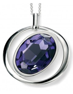 My-jewelry - D4028 - Collar trend color Tanzanite Swarovski crystal in 925/1000 silver