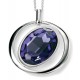 My-jewelry - D4028 - Collar trend color Tanzanite Swarovski crystal in 925/1000 silver