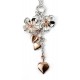 My-jewelry - D4046 - Collar hearts and Flowers pink Gold-plated in 925/1000 silver