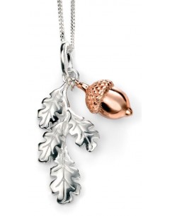 My-jewelry - D4149 - Collar trend leaves and hazel rose Gold plated in 925/1000 silver