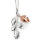 My-jewelry - D4149 - Collar trend leaves and hazel rose Gold plated in 925/1000 silver