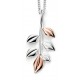 My-jewelry - D4151 - Collar trend leaves rose Gold plated in 925/1000 silver