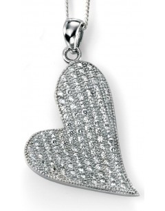 My-jewelry - D4157c - Collar trend heart rhodium-plated in 925/1000 silver