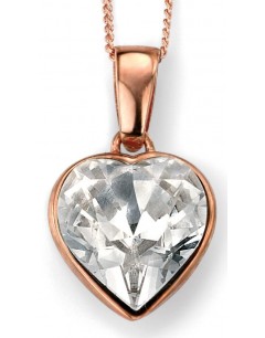 My-jewelry - D4160 - Collar trend, the heart in Swarovski crystal and rose Gold plated in 925/1000 silver