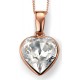 My-jewelry - D4160 - Collar trend, the heart in Swarovski crystal and rose Gold plated in 925/1000 silver