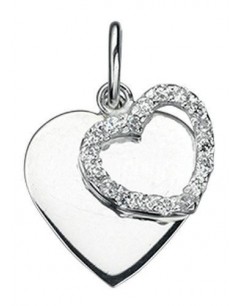 My-jewelry - D3497uk - Sterling silver double hearts necklace