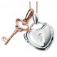 My-jewelry - D4190c - Collar key trend rose Gold plated and lock in 925/1000 silver