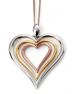 My-jewelry - D4194c - Necklace hearts-trend rose Gold plated and plaué Gold, rhodium-plated in 925/1000 silver