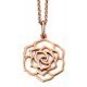 My-jewelry - D4211c - Necklace Pink rose Gold plated in 925/1000 silver