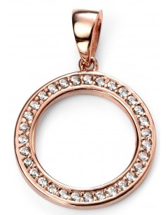 My-jewelry - D4345uk - Sterling silver rose Gold plated and zirconium necklace