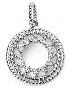 My-jewelry - D4346uk - Sterling silver plated in rhodium and zirconium necklace