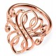 My-jewelry - D3308 - Ring trend rose Gold plated in 925/1000 silver