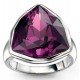 My-jewelry - D3320 - Ring triangle amethyst crystal Swarovski in 925/1000 silver