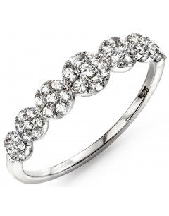 My-jewelry - D3418c - Ring trend-plated rhodium and zirconium in 925/1000 silver