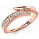 My-jewelry - D3420 - Ring trend rose Gold plated and zirconium in 925/1000 silver