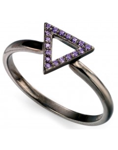 My-jewelry - D3421m - Ring trend-plated cobalt and zirconium in 925/1000 silver