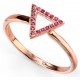 My-jewelry - D3421p - Ring trend rose gold plated and zirconium in 925/1000 silver