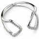 My-jewelry - D3425 - Ring trend-plated rhodium and zirconium in 925/1000 silver