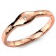 My-jewelry - D3429 - Ring trend rose Gold plated and zirconium in 925/1000 silver